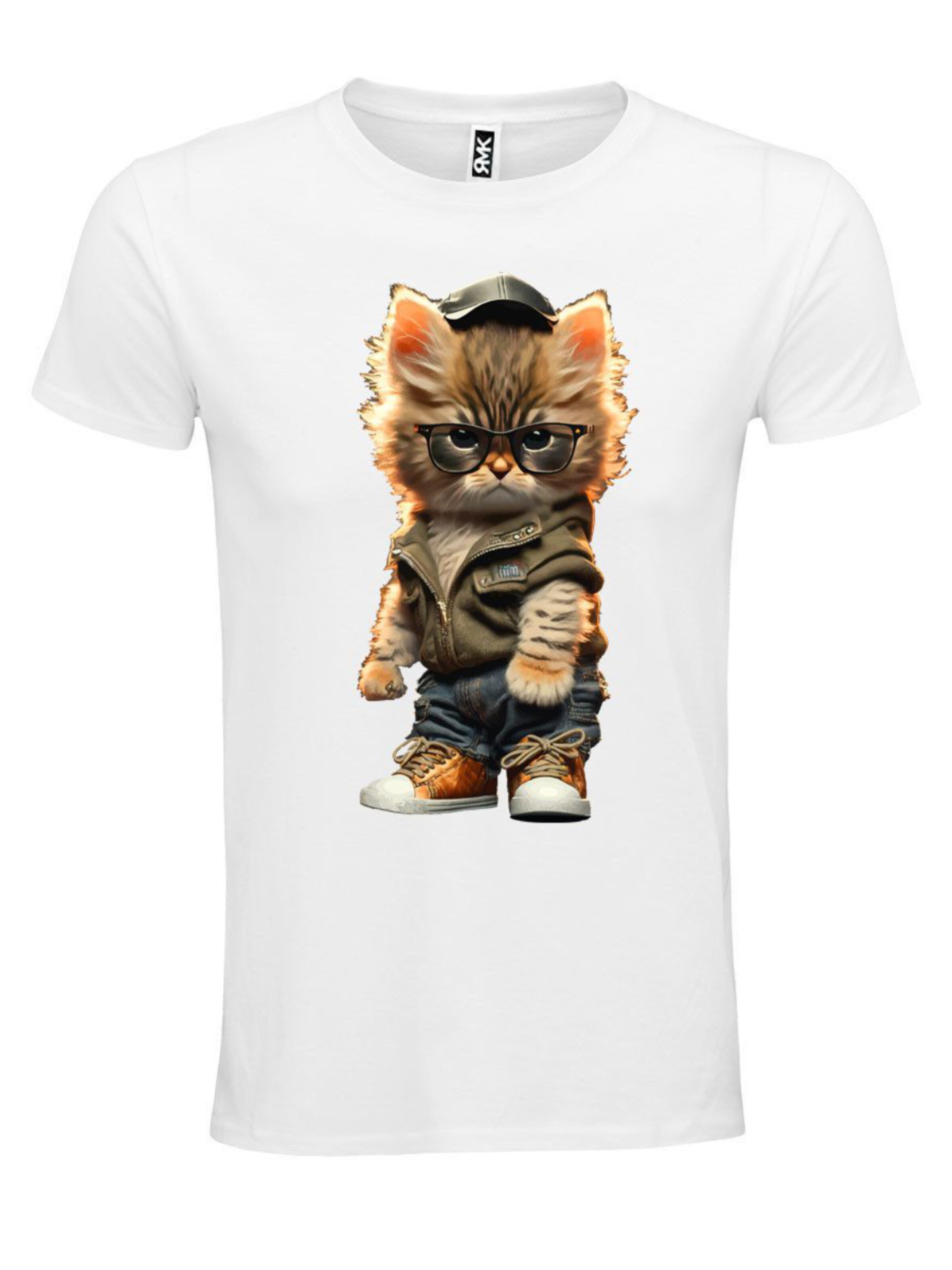 RMK Shirt 'Lederjacke Teddy Bär' in White, Item view