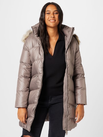 Manteau d’hiver Calvin Klein Curve en beige : devant