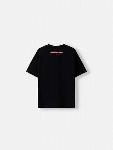 Bershka T-Shirt in Schwarz