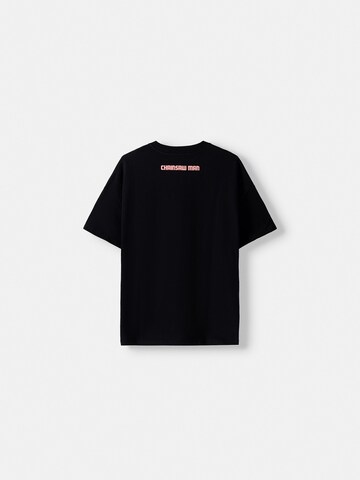 Bershka T-Shirt in Schwarz