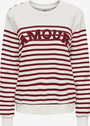 ONLY Sweatshirt 'ONLALLIE' in Wit: voorkant