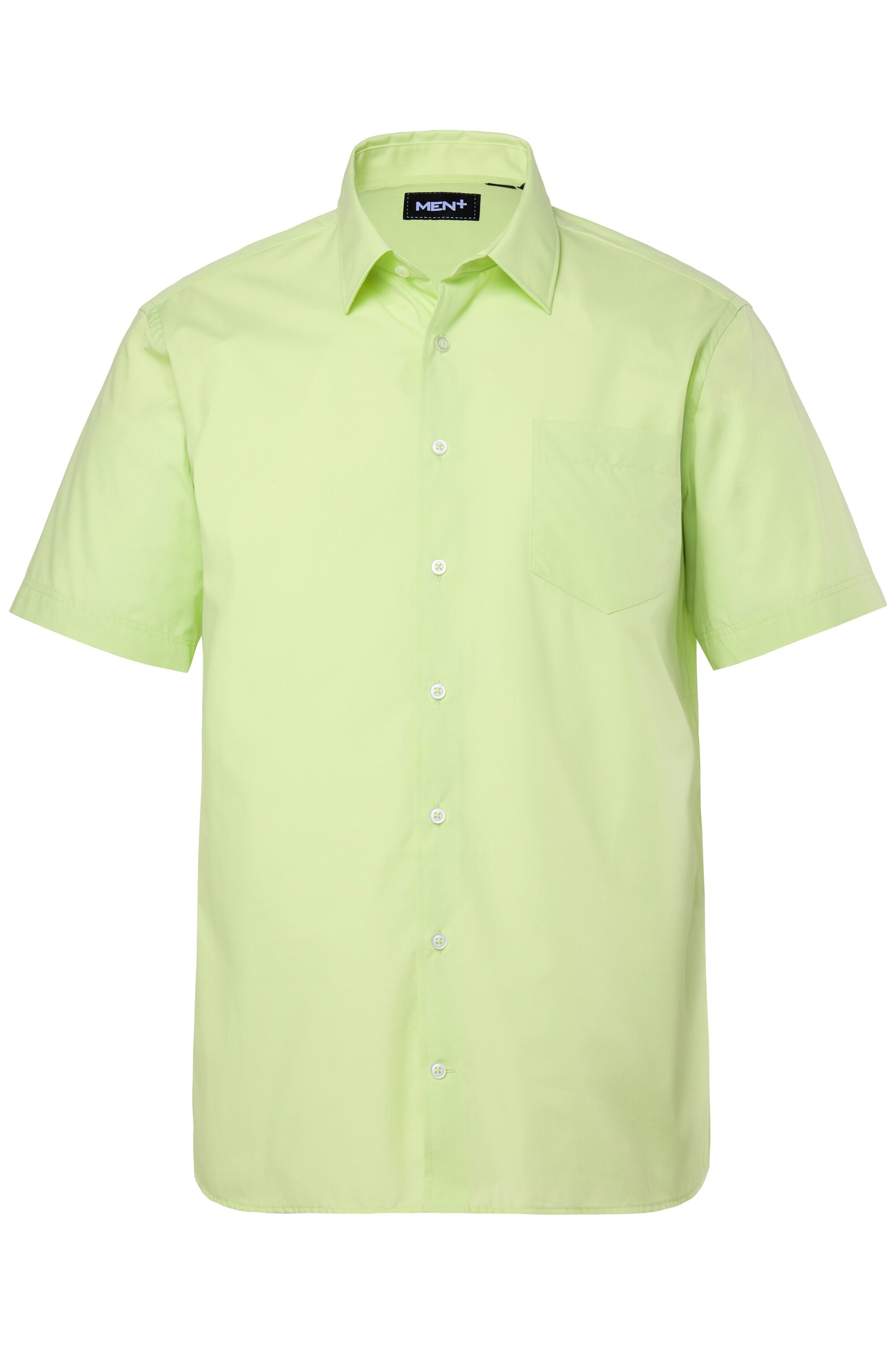 Men Plus Comfort fit Button Up Shirt in Green: front