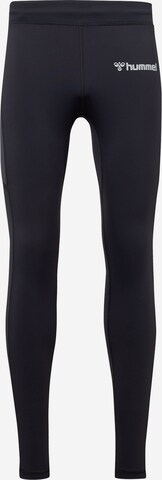 Skinny Pantalon de sport Hummel en noir : devant