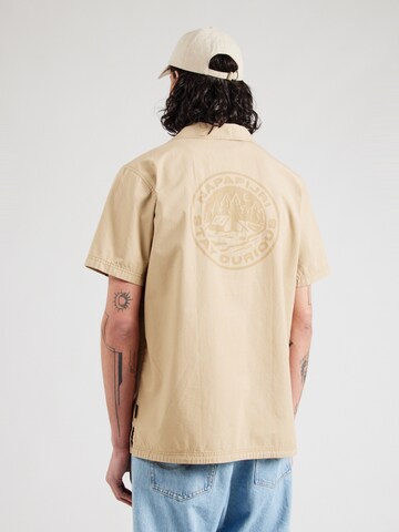 NAPAPIJRI Regular fit Button Up Shirt 'BOYD' in Beige: back