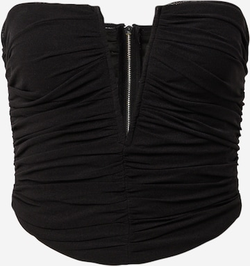 Misspap Top in Black: front