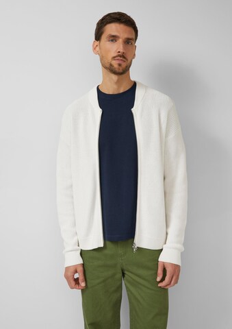 s.Oliver Gebreid vest in Wit: voorkant