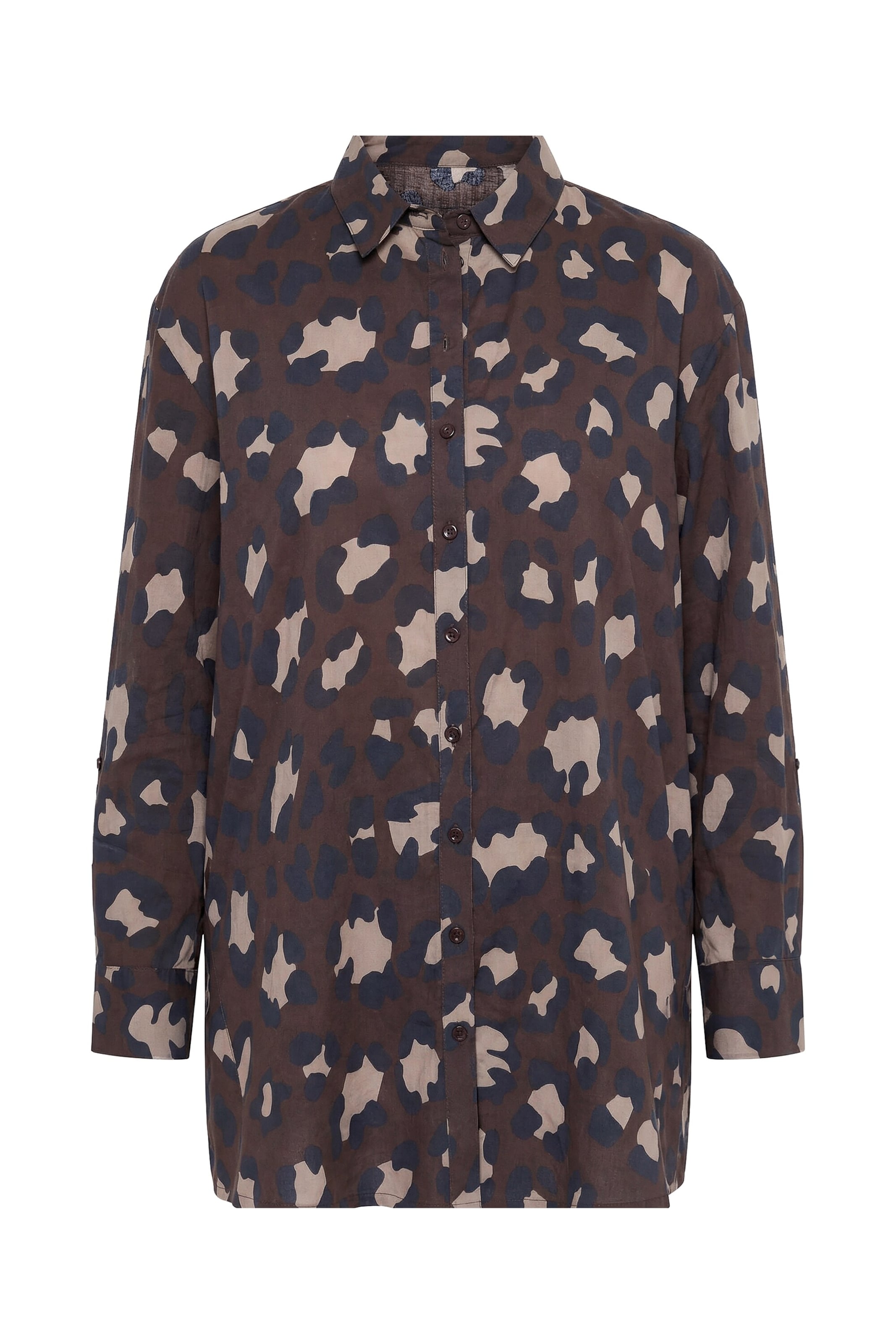 Ulla Popken Blouse in Bruin: voorkant