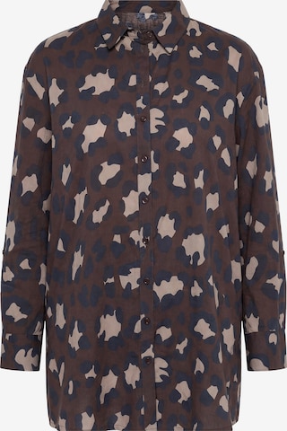 Ulla Popken Blouse in Bruin: voorkant