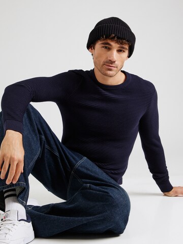 Pull-over 'OTTO' JACK & JONES en bleu : devant