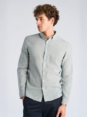Coupe regular Chemise Lindbergh en bleu