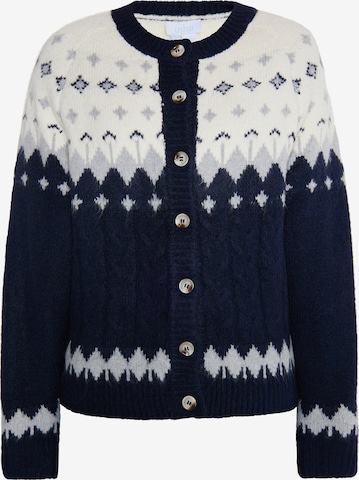 usha BLUE LABEL Knit Cardigan in Blue: front