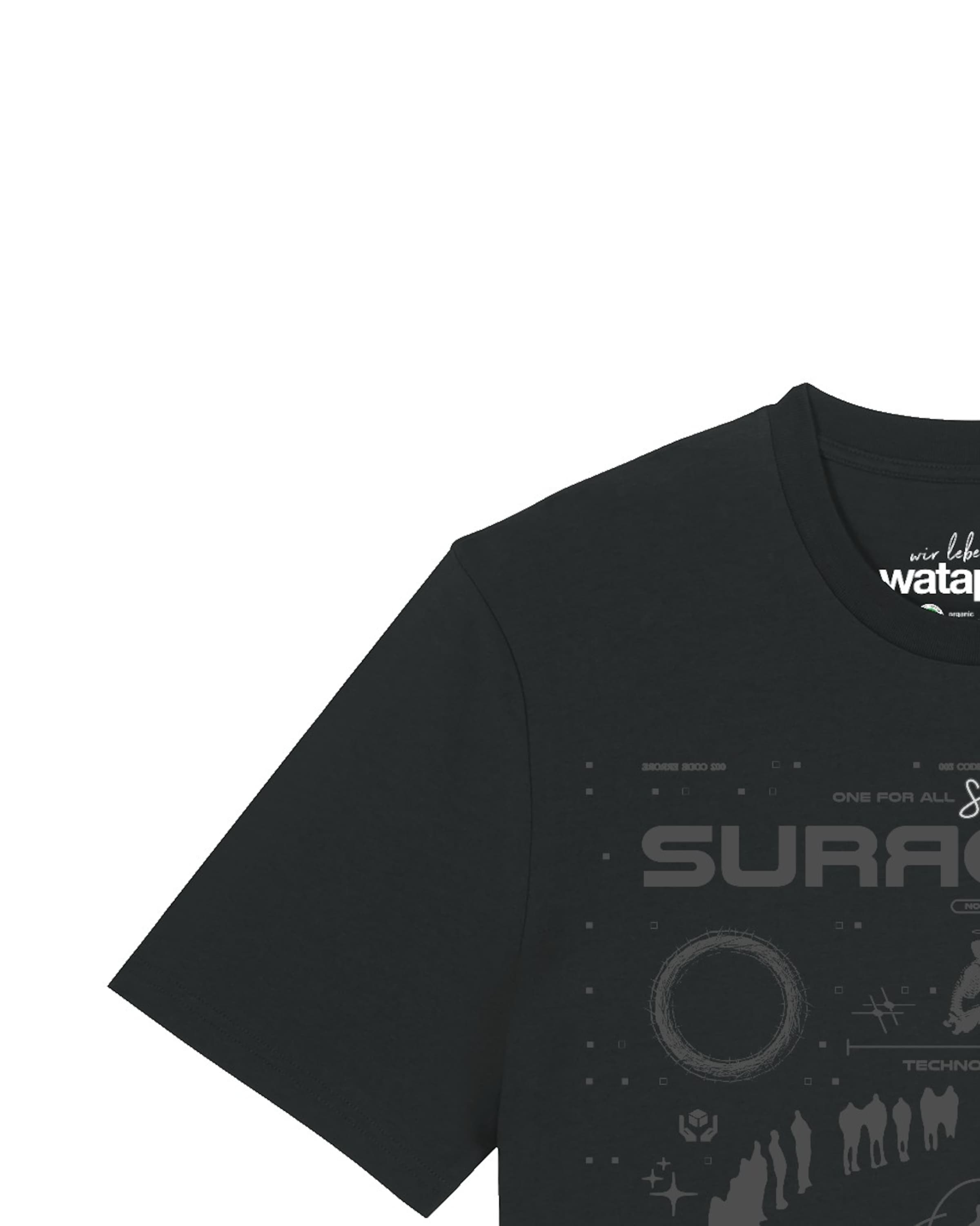 T-Shirt 'Surround' Watapparel en noir