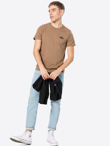 Superdry Regular fit Shirt in Bruin