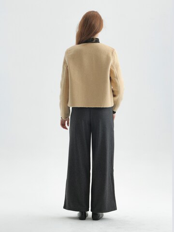 TorWeit Knit Cardigan 'Wool-Blend Coat Short' in Beige