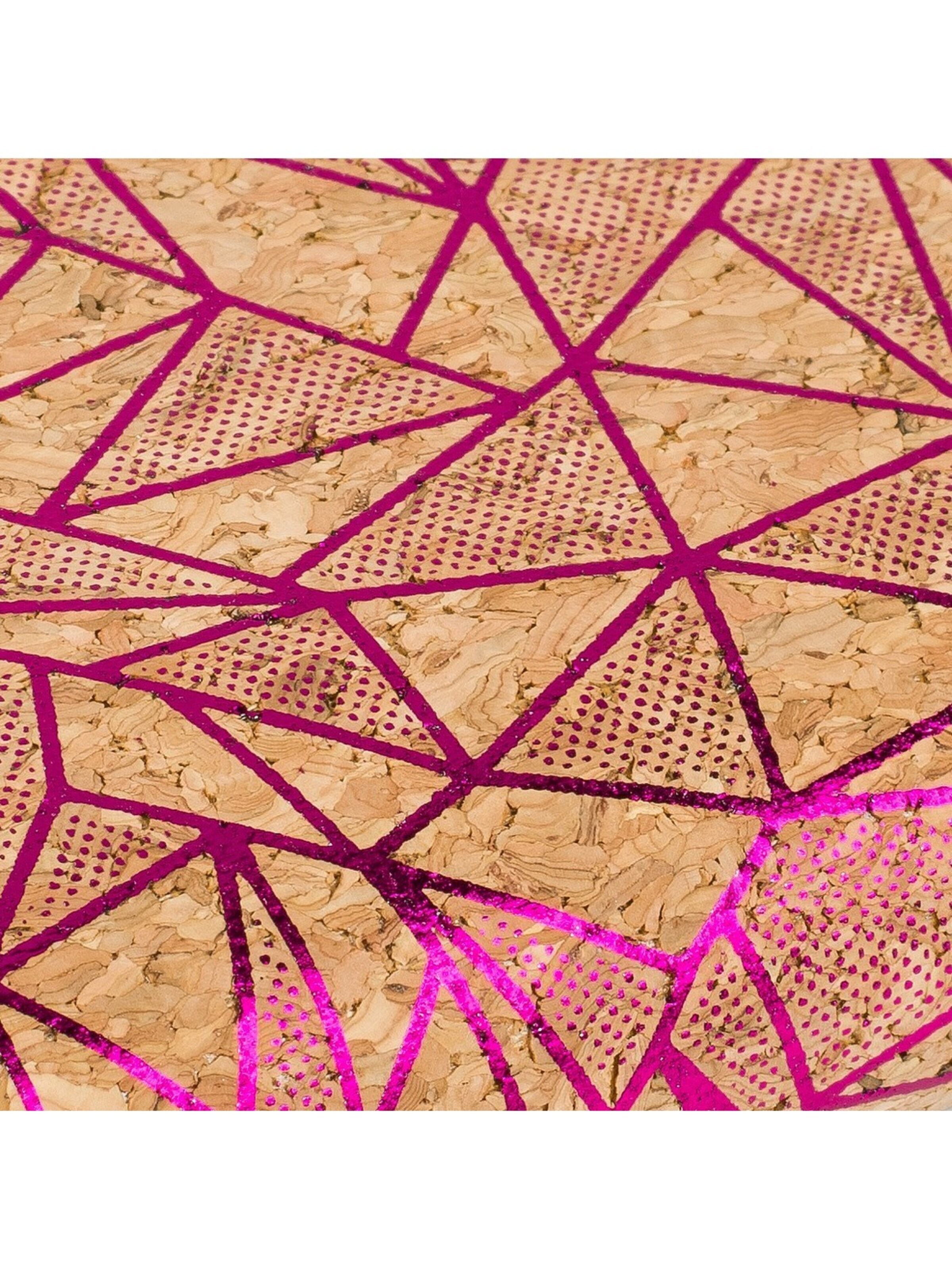styleBREAKER Portemonnaie 'Kork Geldbörse mit Prisma Muster'‌‌‌‌‌ in Pink