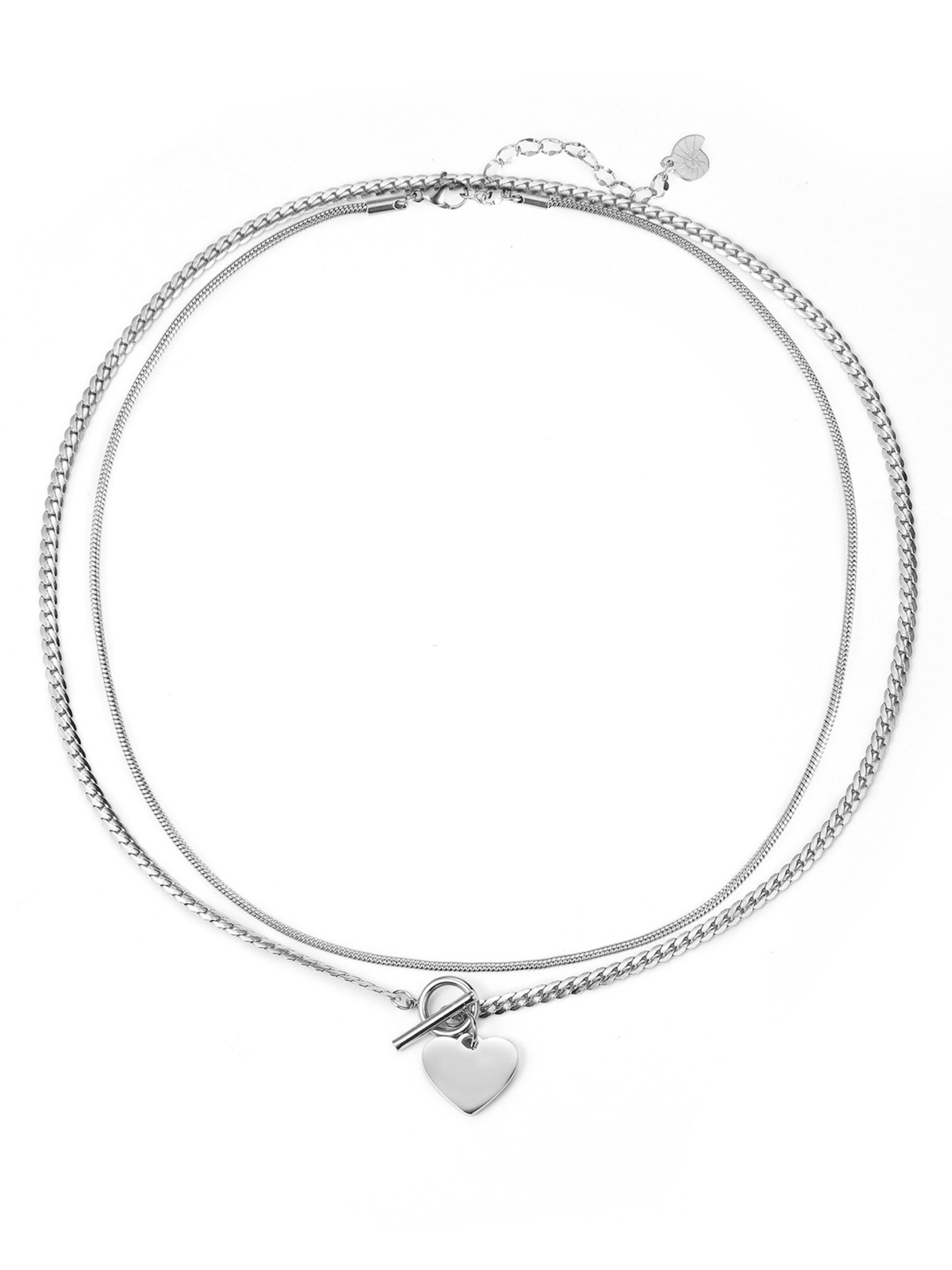 Hey Happiness - Cadena 'Herz Duo' en plata