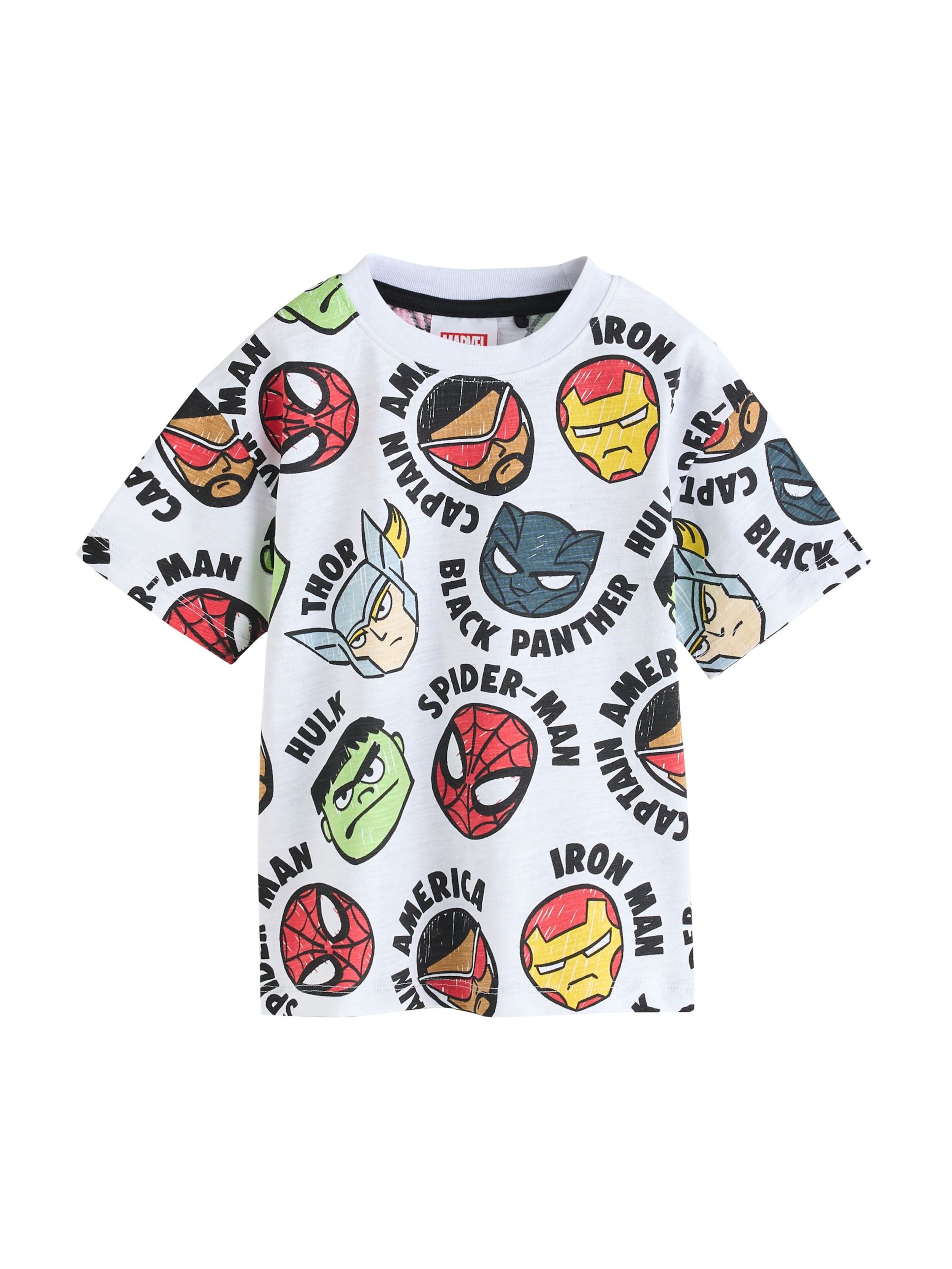Next Shirt 'Marvel' in Wit: voorkant