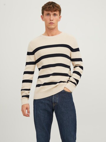 JACK & JONES Pullover 'MAISON' in Beige: Vorderseite