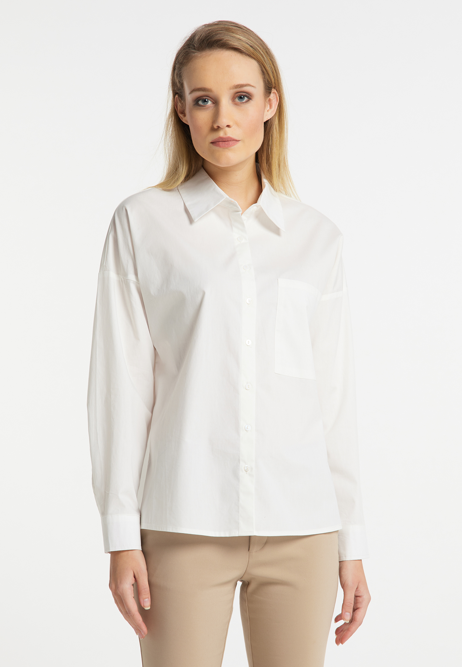 Donna Abbigliamento DreiMaster Klassik Camicia da donna in Bianco 