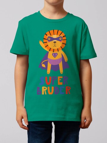 watabout.kids T-Shirt 'Löwe Superbruder' in Grün
