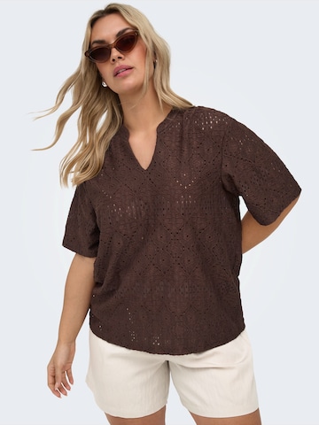 ONLY Carmakoma Blouse 'CARHELLEN' in Brown