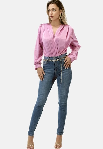 Elara Blouse bodysuit in Pink