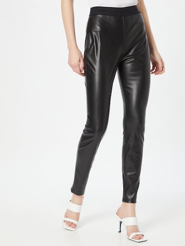 Skinny Leggings 'Honati-3' HUGO en noir : devant