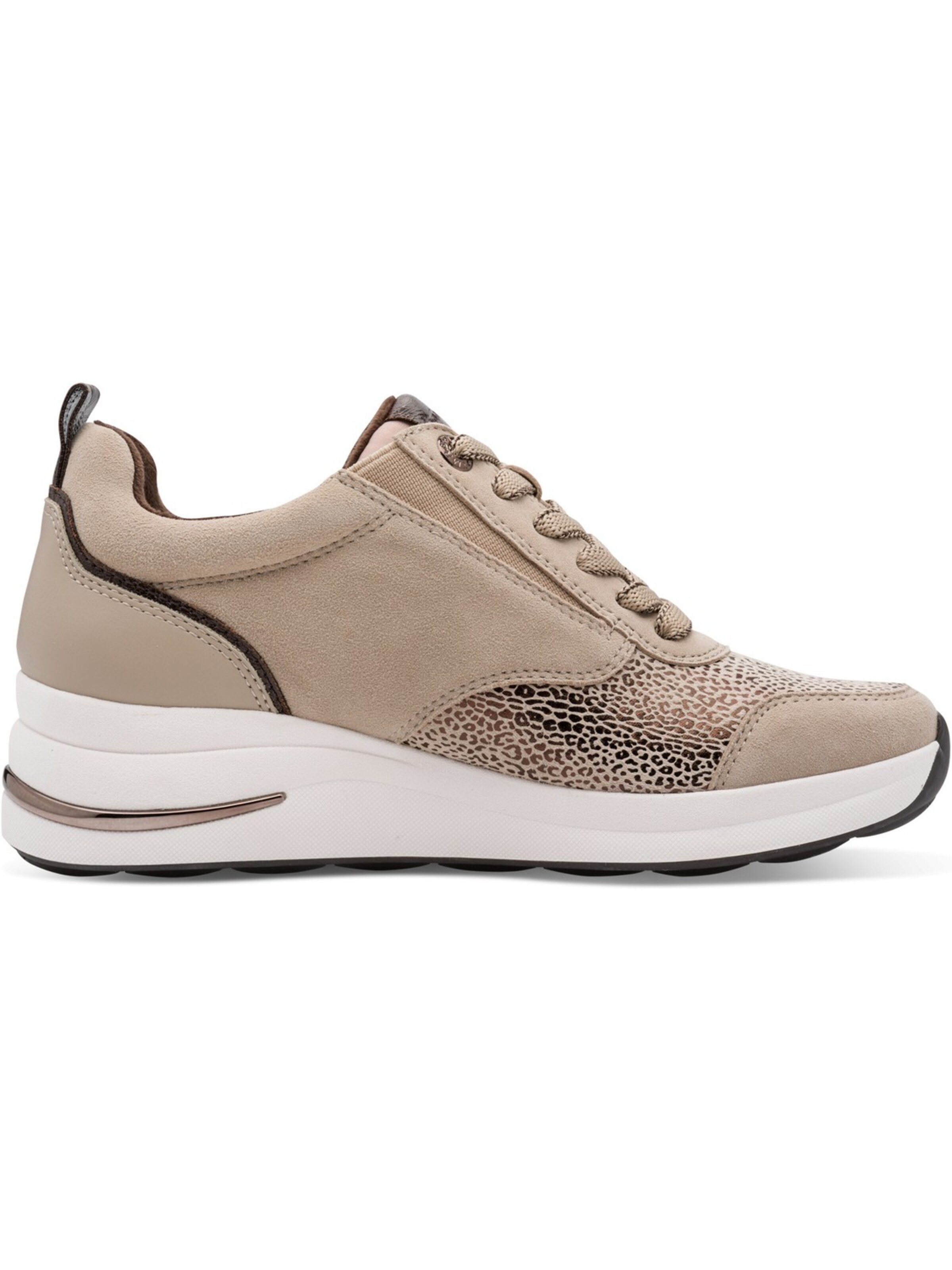 Tamaris Wide Fit Platform trainers 'Comfort Da.' in Beige