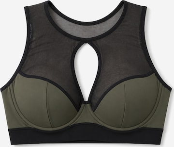 Bustier Soutien-gorge de sport MILENKA en vert : devant