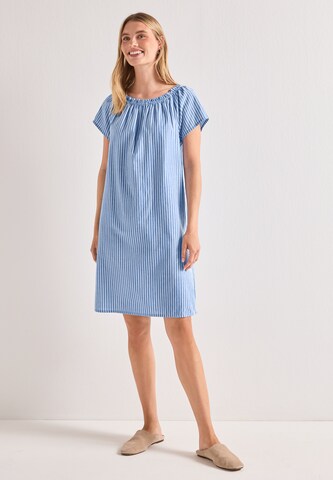 STREET ONE Knielanges Kleid mit Glitzerdetails in Blau: Vorderseite
