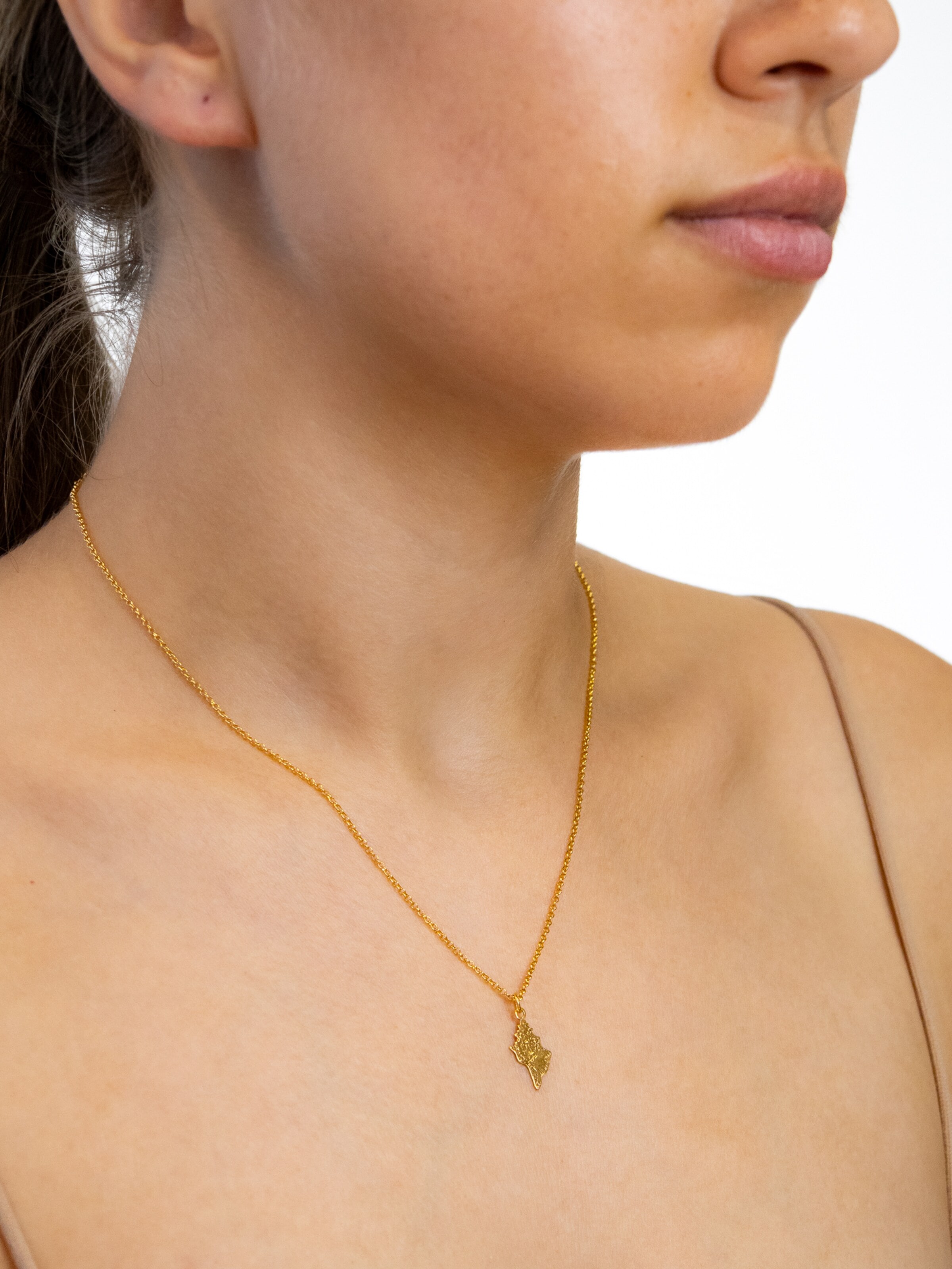 Fräulein Wunder - Colar 'Conch Muschel - Sterling Silber' em ouro: frente