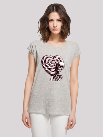 T-shirt 'Süße Süßigkeiten Herzform Liebe' F4NT4STIC en gris : devant