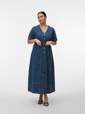 Vero Moda Curve Jurk 'VMCJanina' in Blauw: voorkant