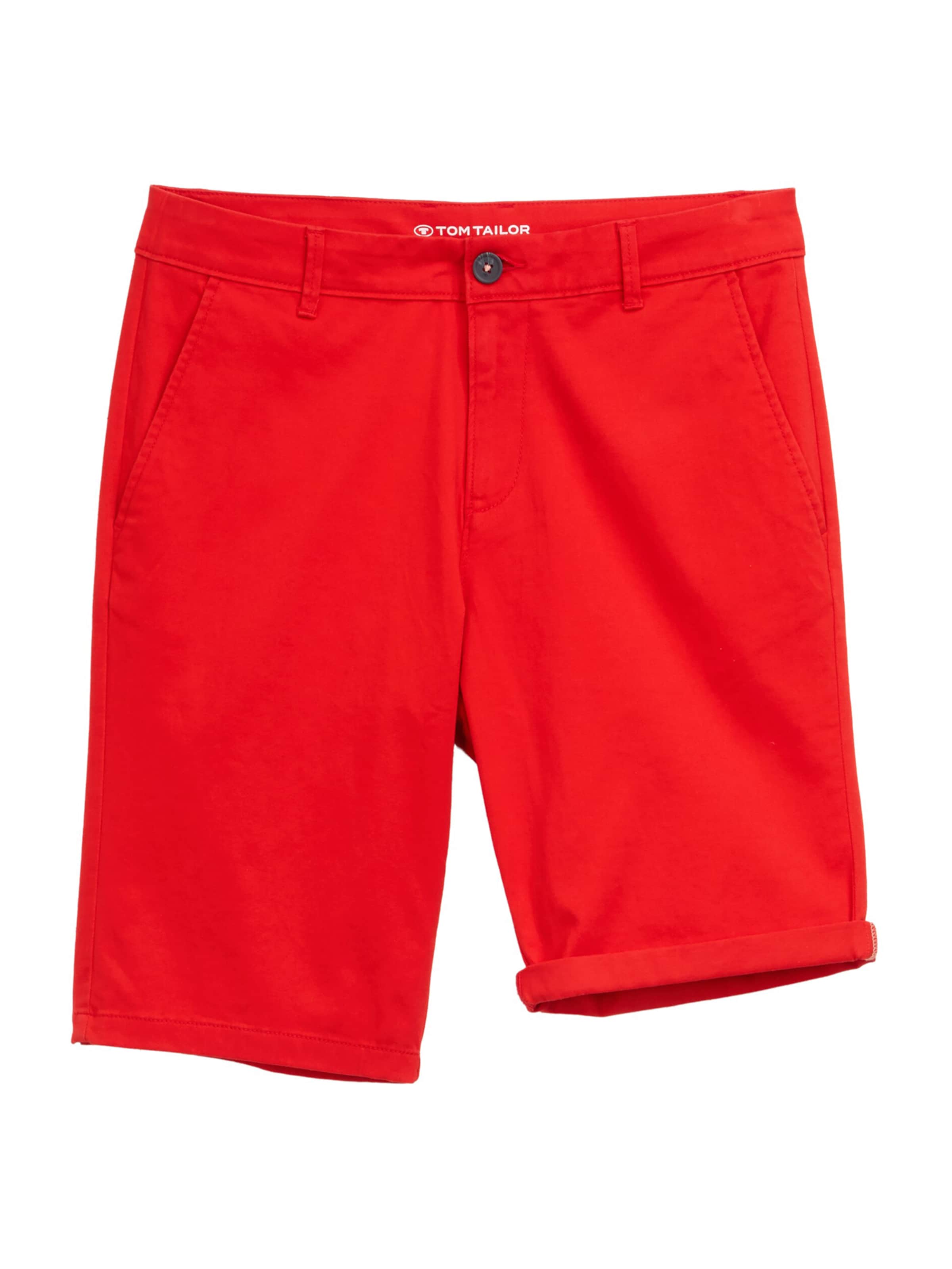 TOM TAILOR Slimfit Chino hlače | rdeča barva: sprednja stran