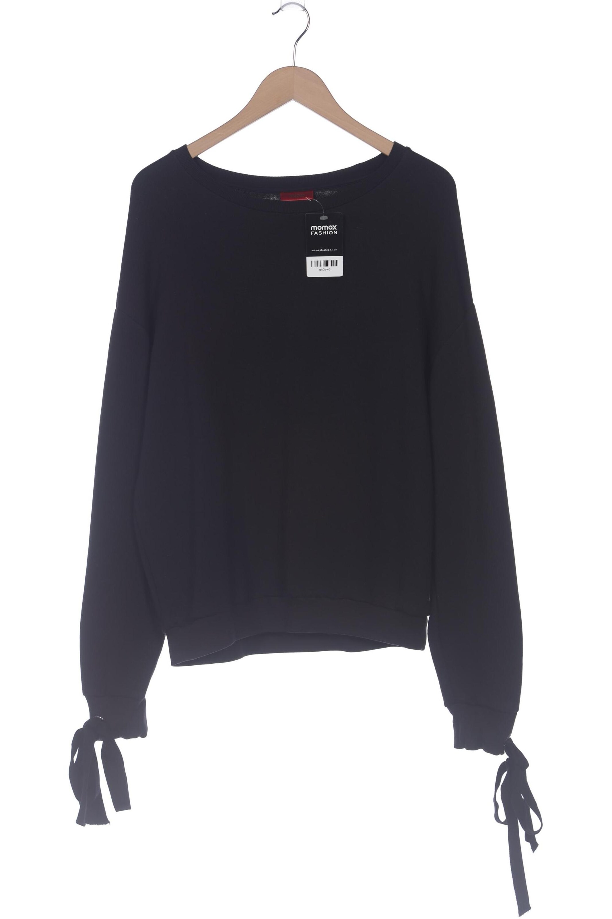 HUGO Sweatshirt & Zip-Up Hoodie in L in Black: front