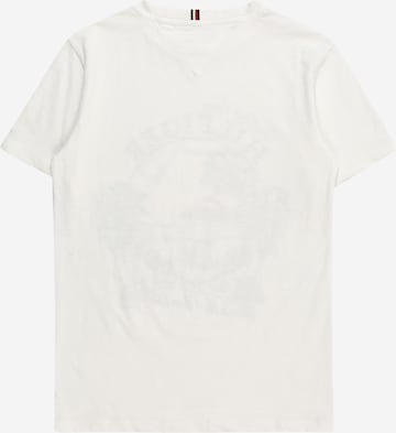 TOMMY HILFIGER Тениска 'GREETINGS FROM' в бяло