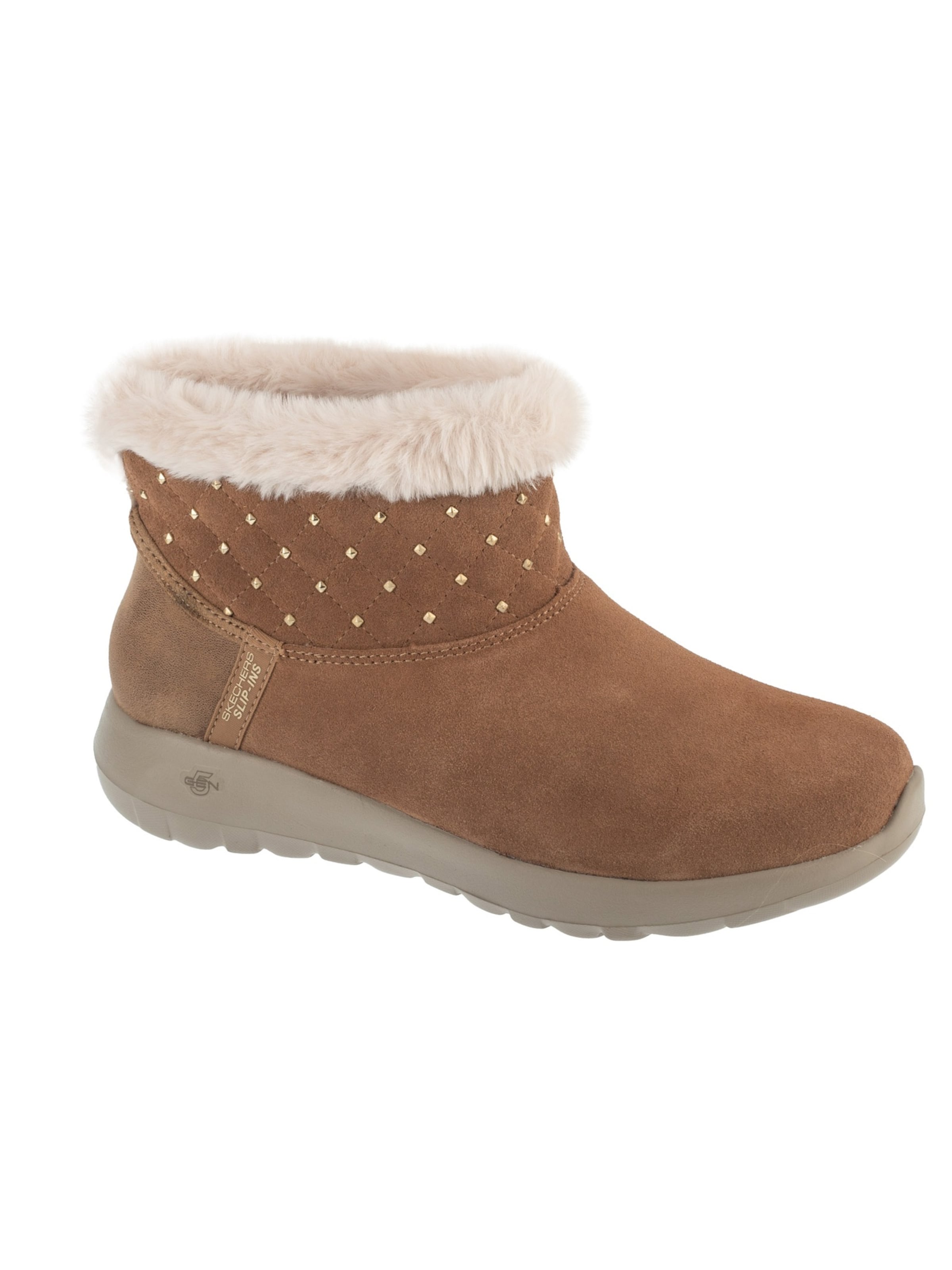 SKECHERS Lace-Up Boots in Brown: front