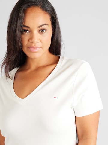 T-shirt Tommy Hilfiger Curve en beige