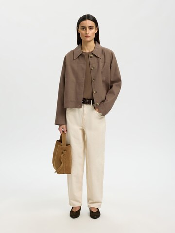 SELECTED Between-season jacket in Brown