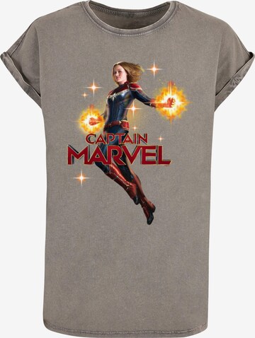 ABSOLUTE CULT T-Shirt 'Captain Marvel - Carol Danvers' in Grau: predná strana