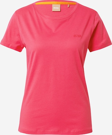 BOSS Orange - Camiseta en rosa: frente