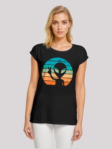 T-shirt 'Alien Piece Sonnenuntergang' F4NT4STIC en noir : devant