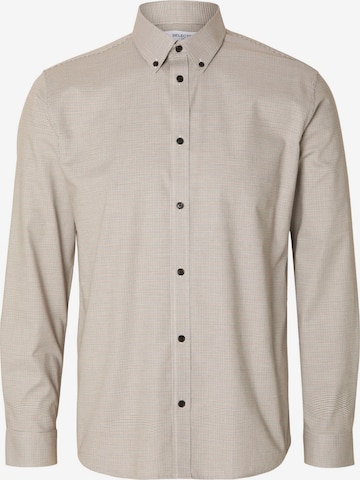 SELECTED HOMME Regular fit Button Up Shirt 'Sirius' in Beige: front