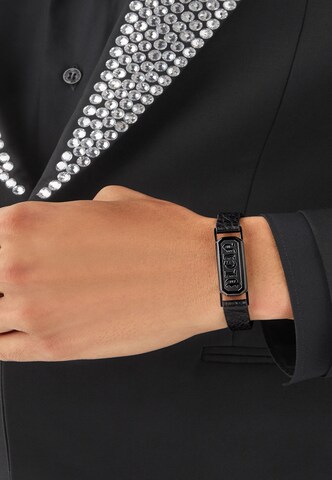 Bracelet Philipp Plein Jewellery en noir : devant