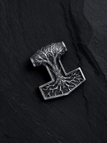 REYTEL Hangers 'THOR'S HAMMER with TREE OF LIFE' in Zilver: voorkant