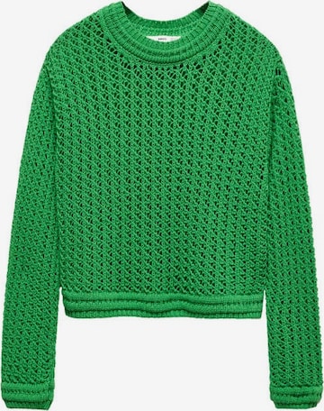 MANGO Pullover 'Forks' in Grün: predná strana