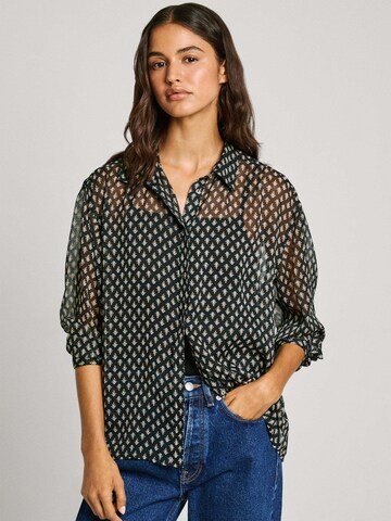 Pepe Jeans Shirt 'SAMANTHA' in Zwart: voorkant