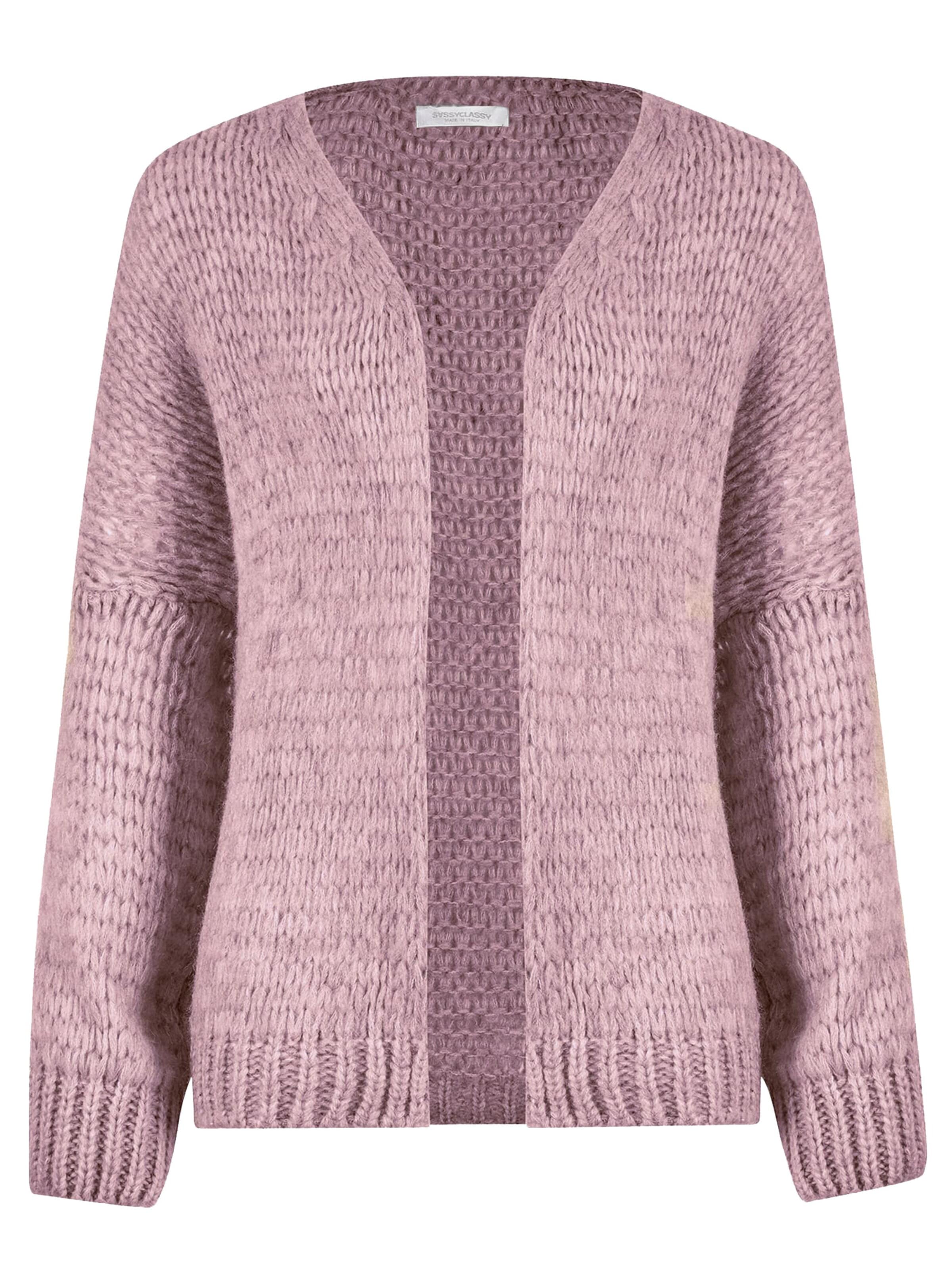 SASSYCLASSY Oversizestrickjacke‌‌‌‌‌‌‌ in Pink: Vorderseite
