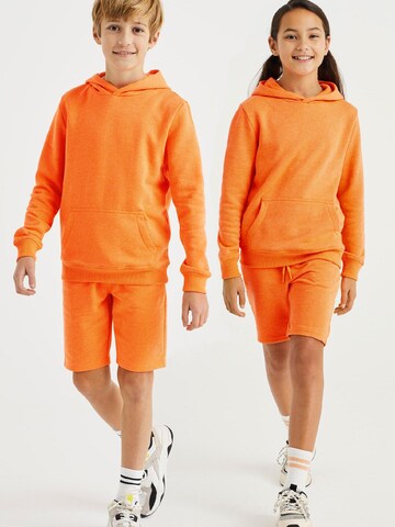 WE Fashion Slimfit Παντελόνι σε πορτοκαλί