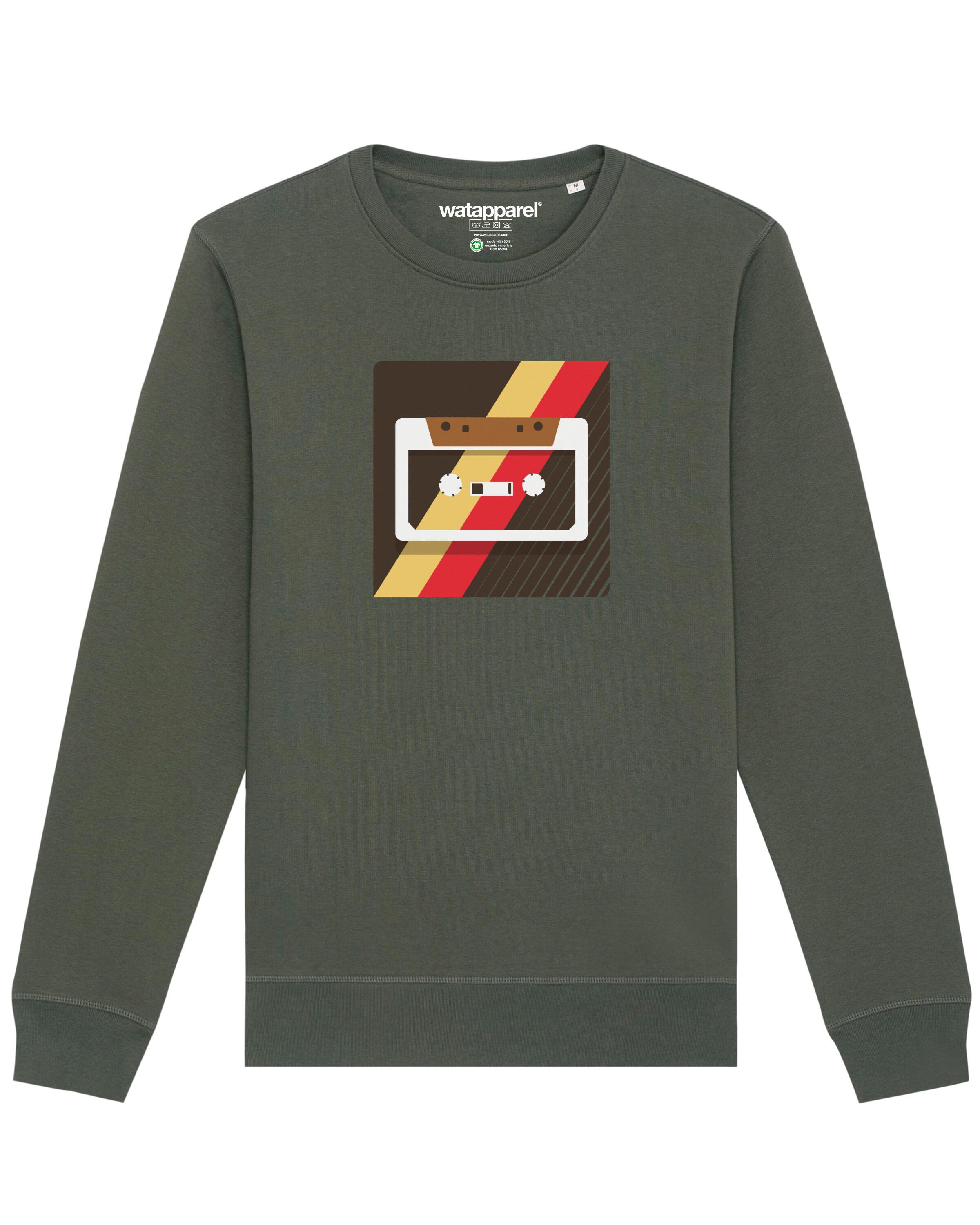 Sweat-shirt 'Kassette' Watapparel en vert : devant